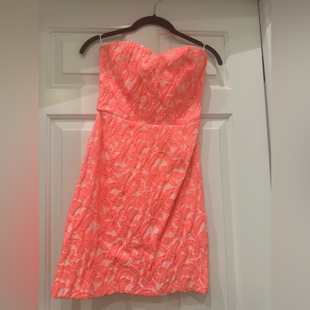 Bright pink Floral Mini Dress